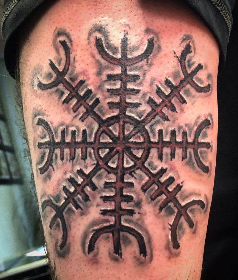 30 Gorgeous Helm Of Awe Tattoos You Can Copy