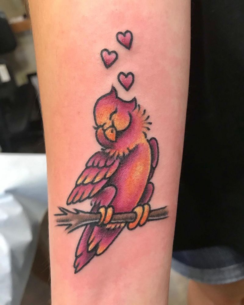 30 Pretty Lovebird Tattoos You Must Love