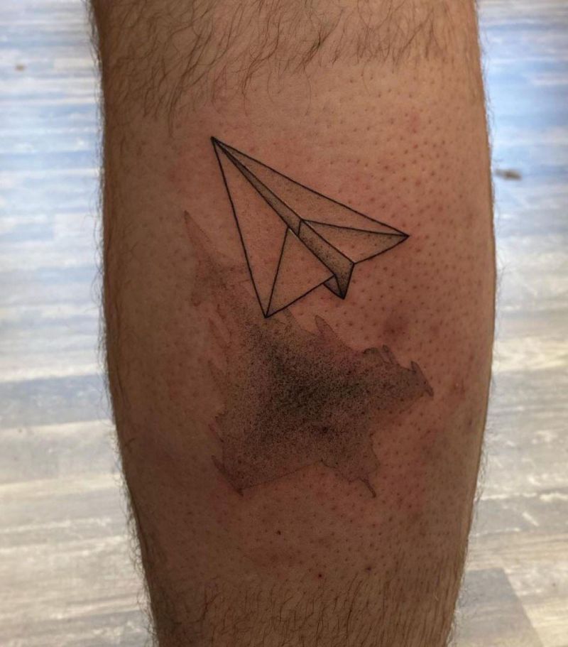 30 Unique Paper Plane Tattoos You Can Copy