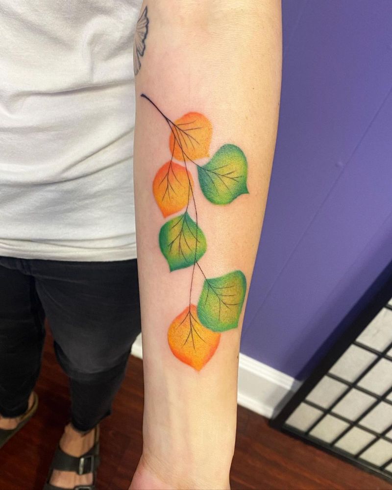 30 Perfect Aspen Leaf Tattoos Make You Attractive