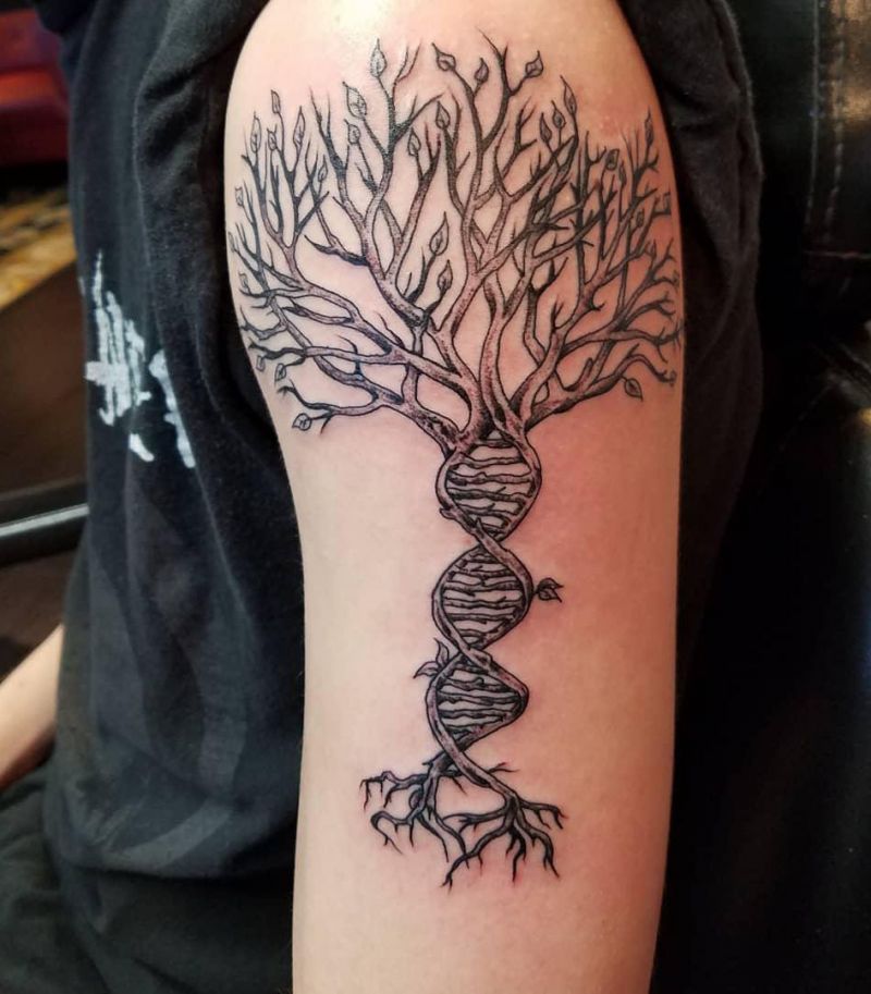 30 Unique DNA Tree Tattoos You Can Copy