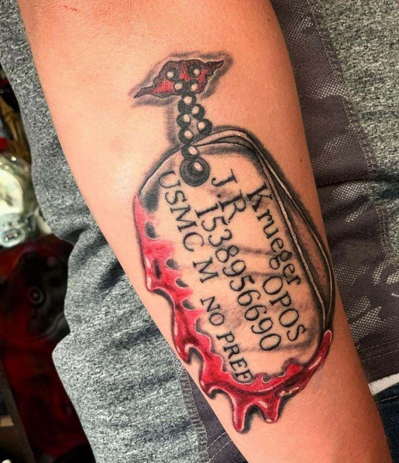 30 Unique Dog Tag Tattoos You Can Copy