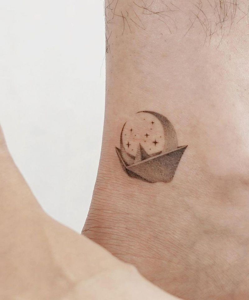 30 Unique Paper Boat Tattoos You Must Try