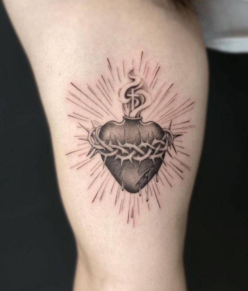 30 Unique Sacred Heart Tattoos for Your Inspiration