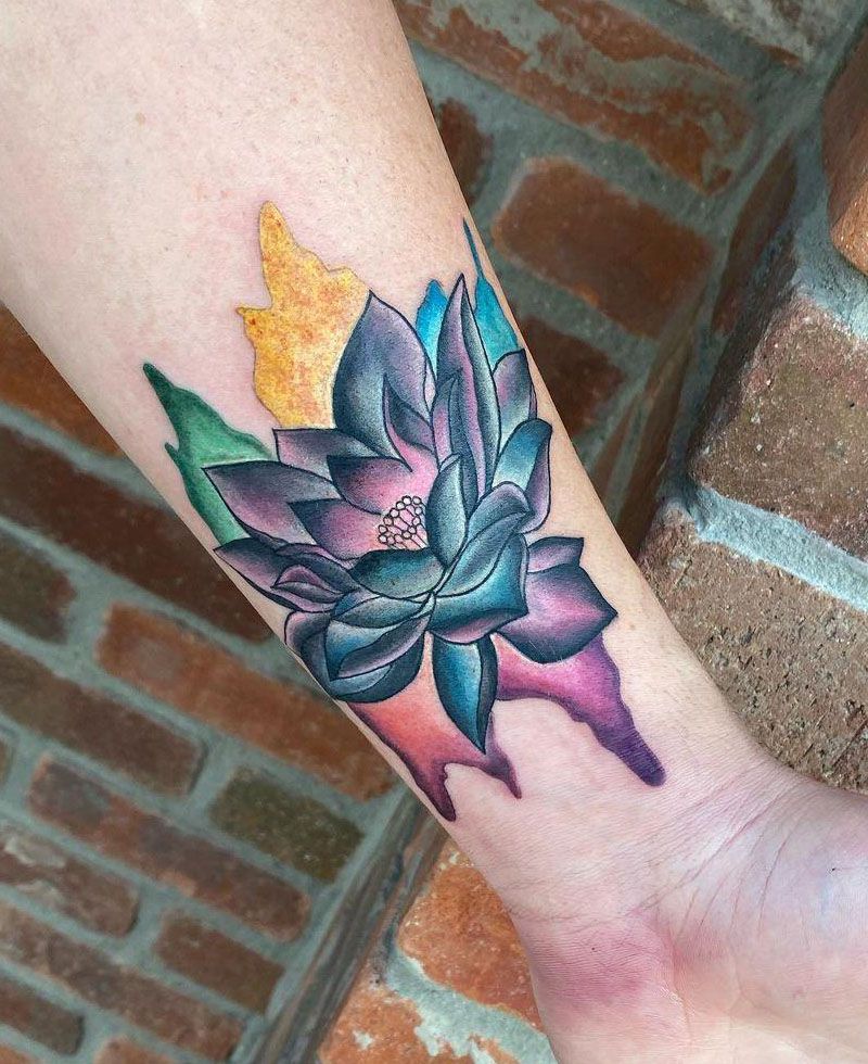 30 Unique Black Lotus Tattoos You Must Love