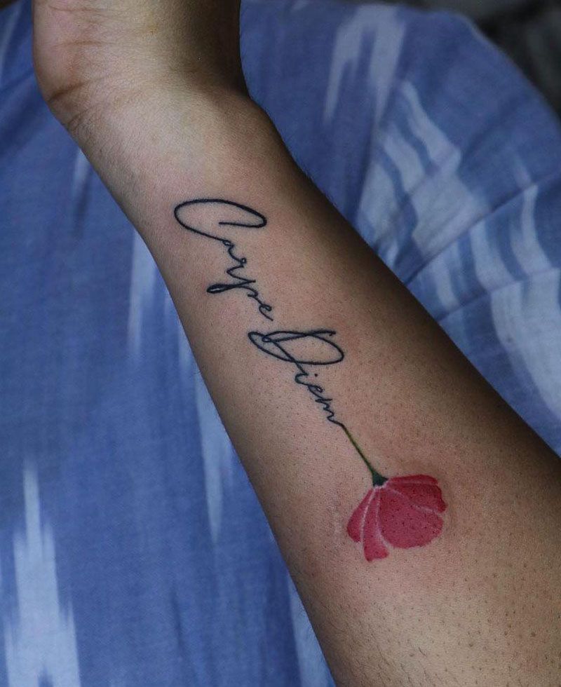 30 Unique Carpe Diem Tattoos You Must Love