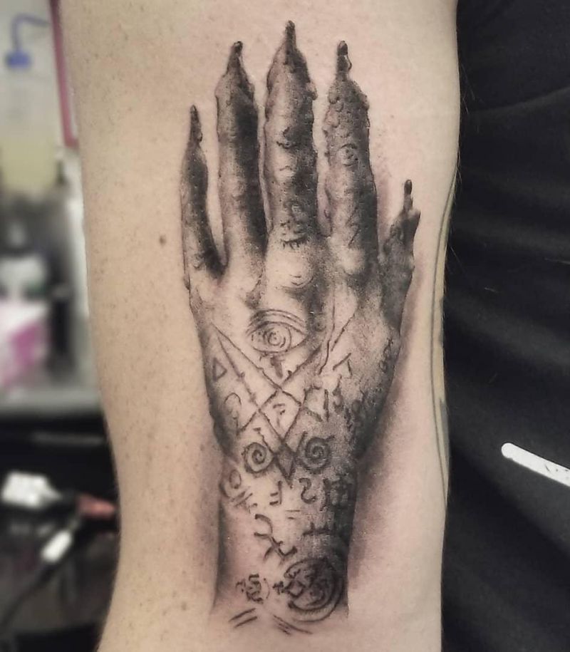 30 Unique Hand of Glory Tattoos to Inspire You