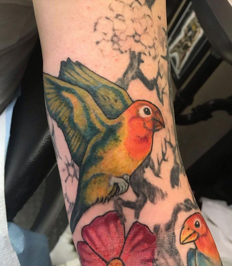 30 Pretty Lovebird Tattoos You Must Love