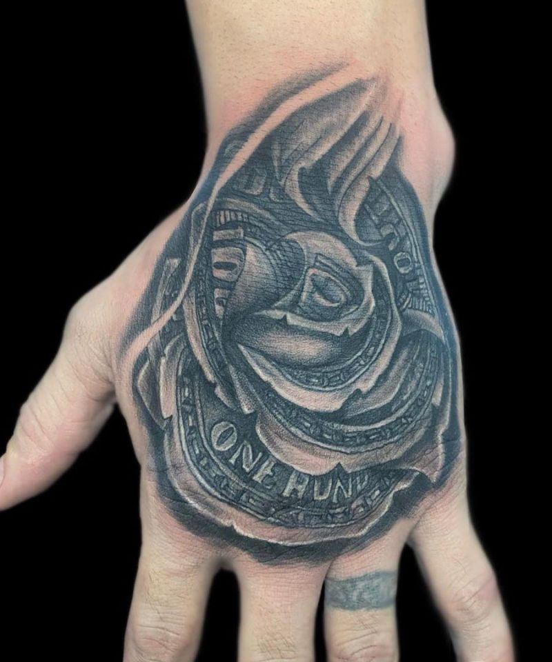 30 Unique Money Rose Tattoos You Must Try