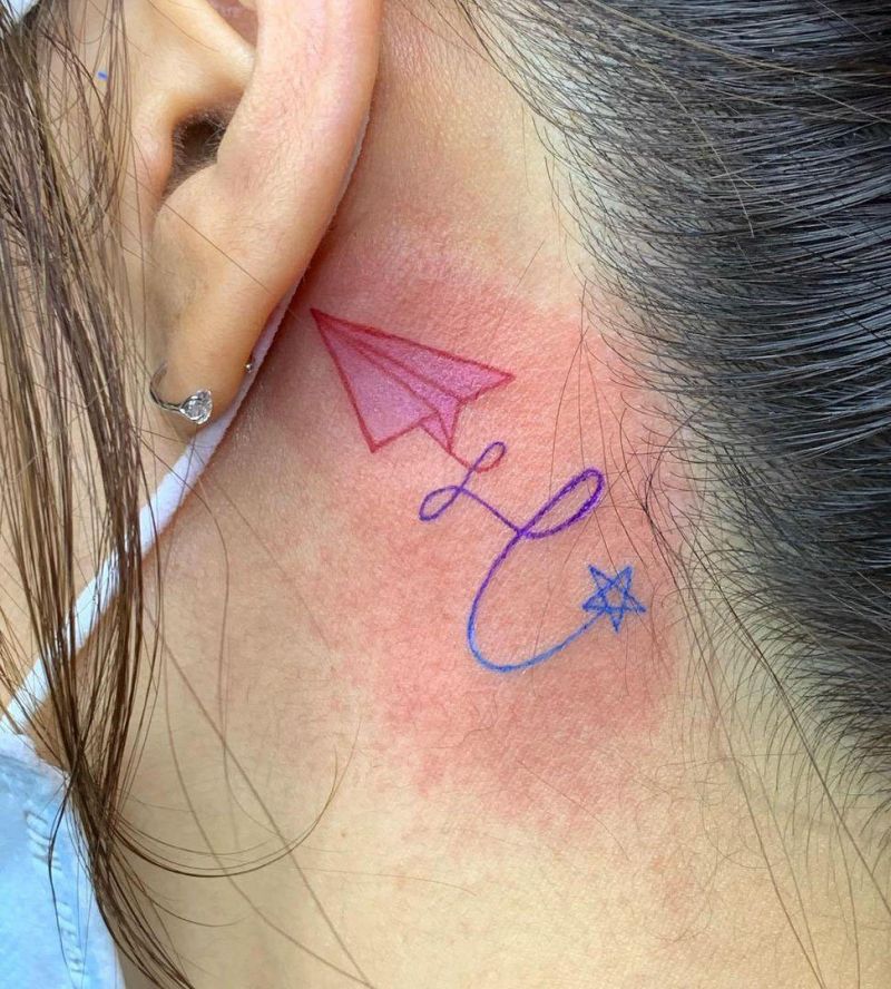 30 Unique Paper Plane Tattoos You Can Copy