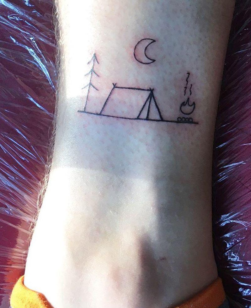 30 Pretty Tent Tattoos You Must Love