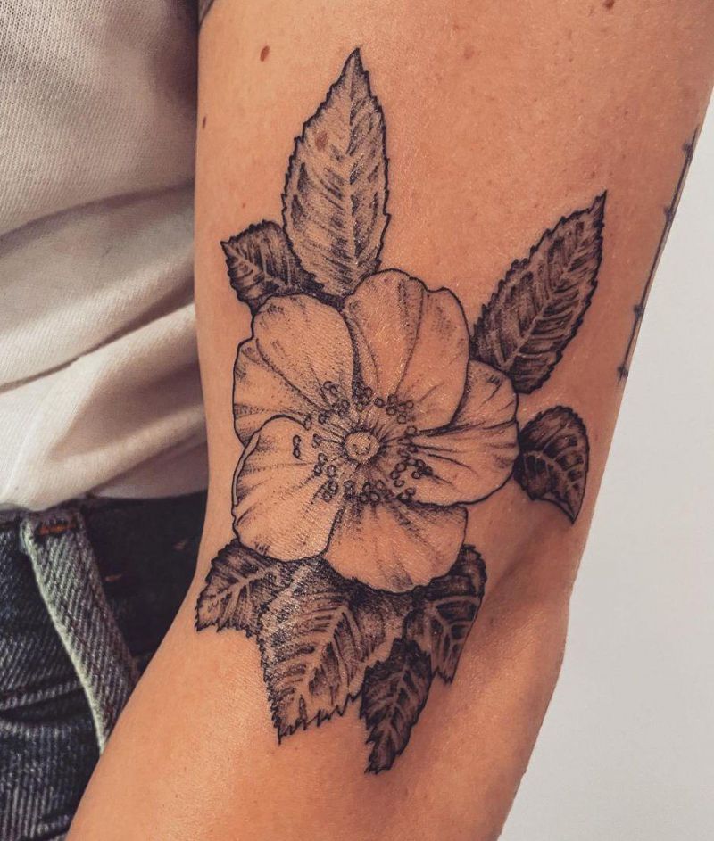 30 Unique Wild Rose Tattoos to Inspire You