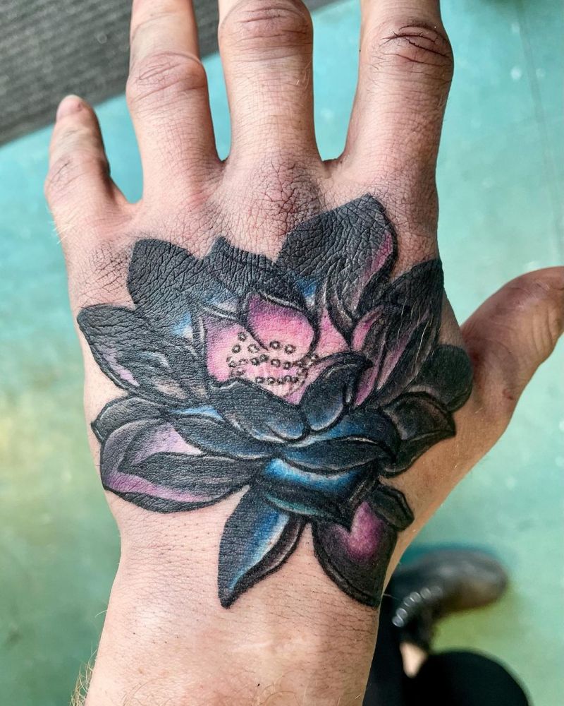 30 Unique Black Lotus Tattoos You Must Love