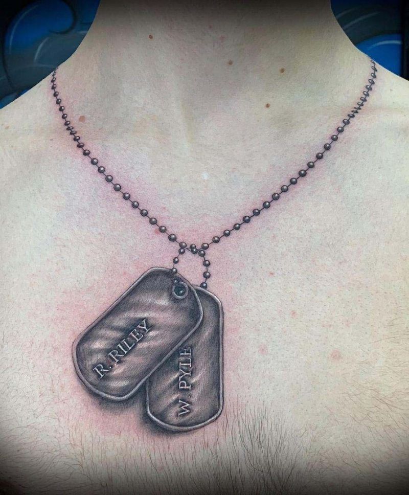 30 Unique Dog Tag Tattoos You Can Copy