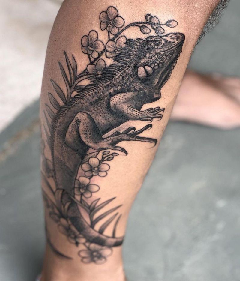 30 Pretty Iguana Tattoos You Will Love