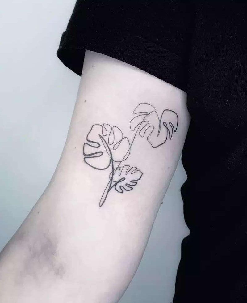 30 Unique Monstera Tattoos You Must Love