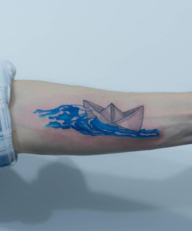 30 Unique Paper Boat Tattoos You Must Try