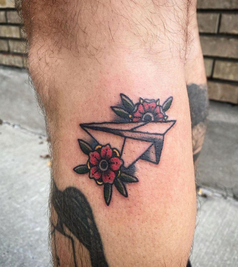 30 Unique Paper Plane Tattoos You Can Copy