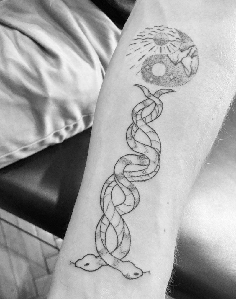 30 Cool Two Snakes Tattoos You Will Love