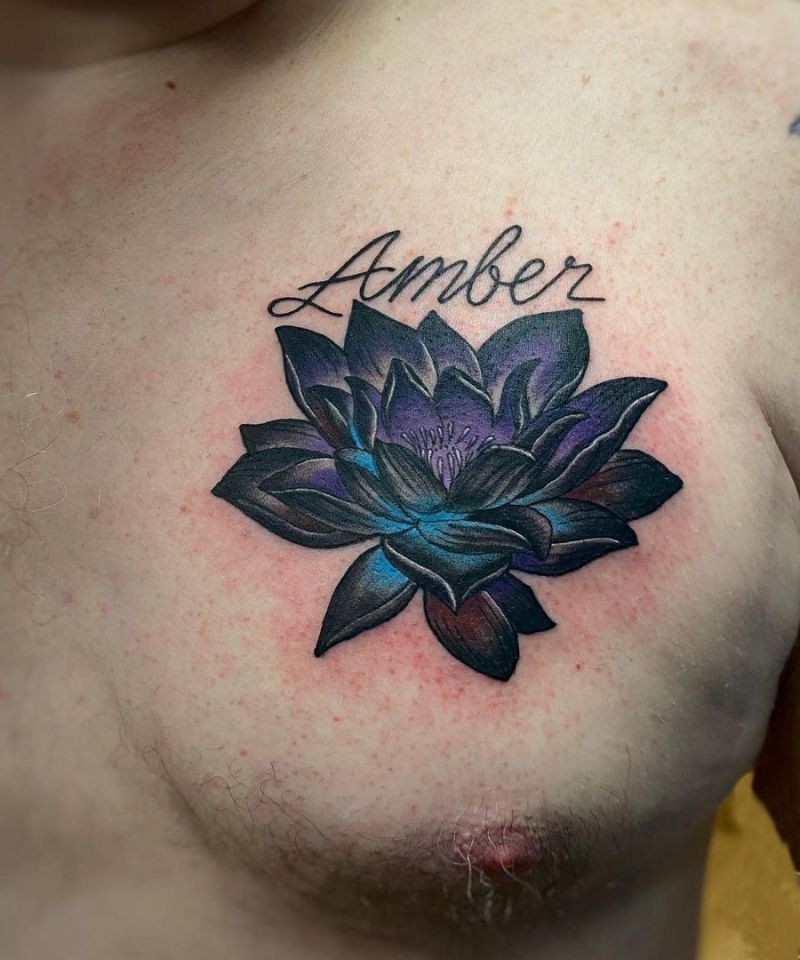 30 Unique Black Lotus Tattoos You Must Love