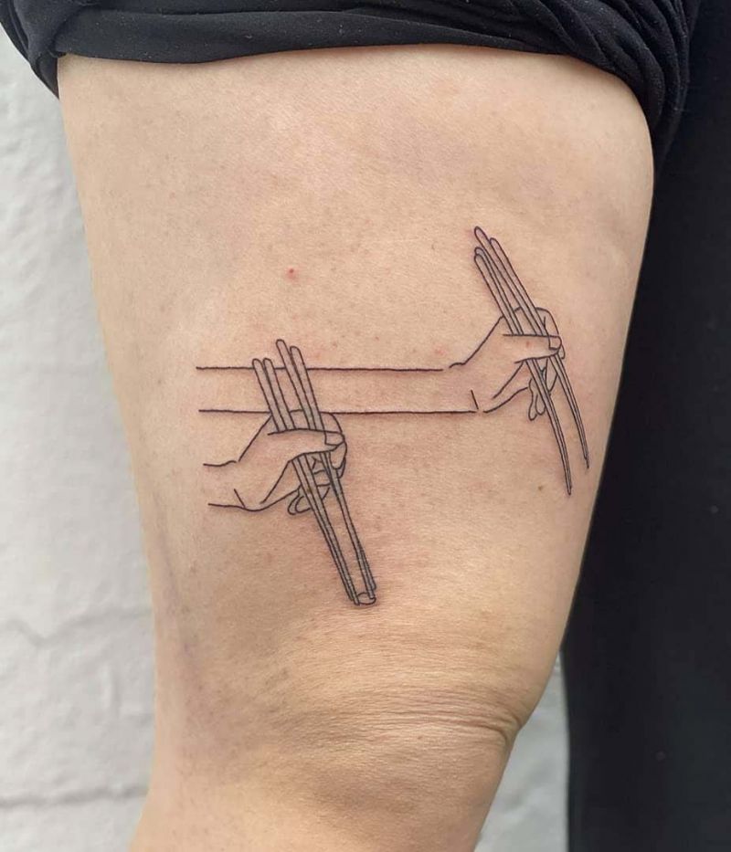 30 Unique Chopstick Tattoos You Must See