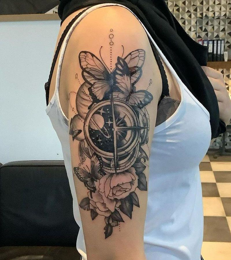 30 Unique Compass Tattoos You Must Try