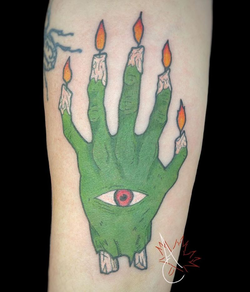 30 Unique Hand of Glory Tattoos to Inspire You