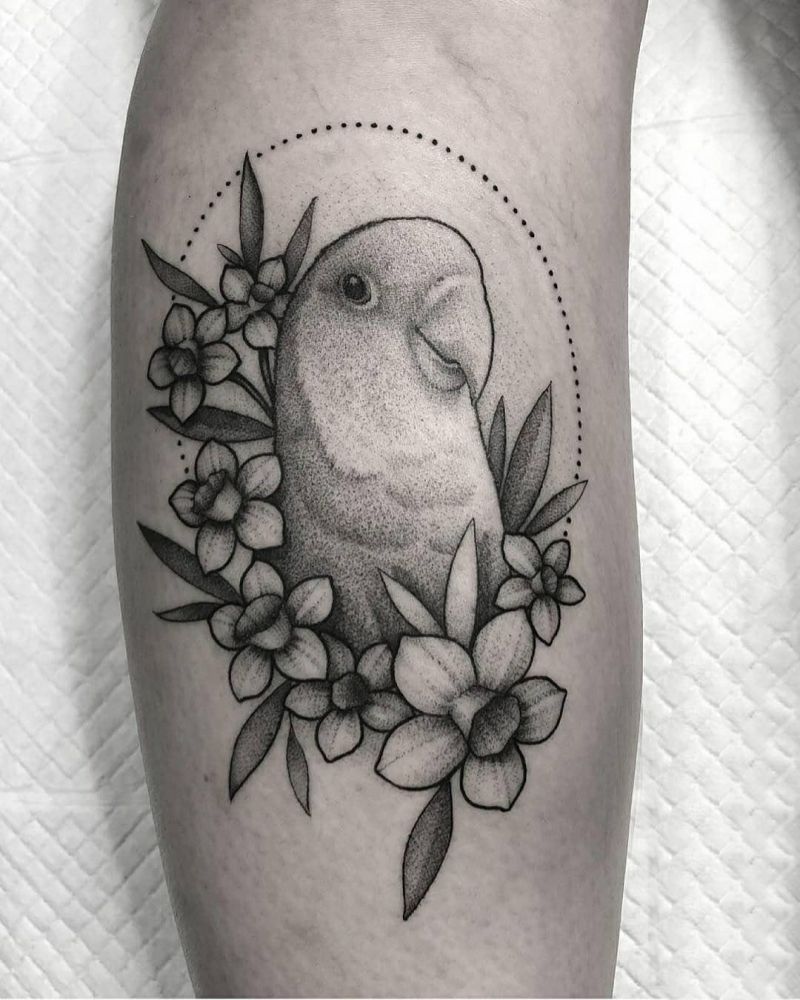 30 Pretty Lovebird Tattoos You Must Love