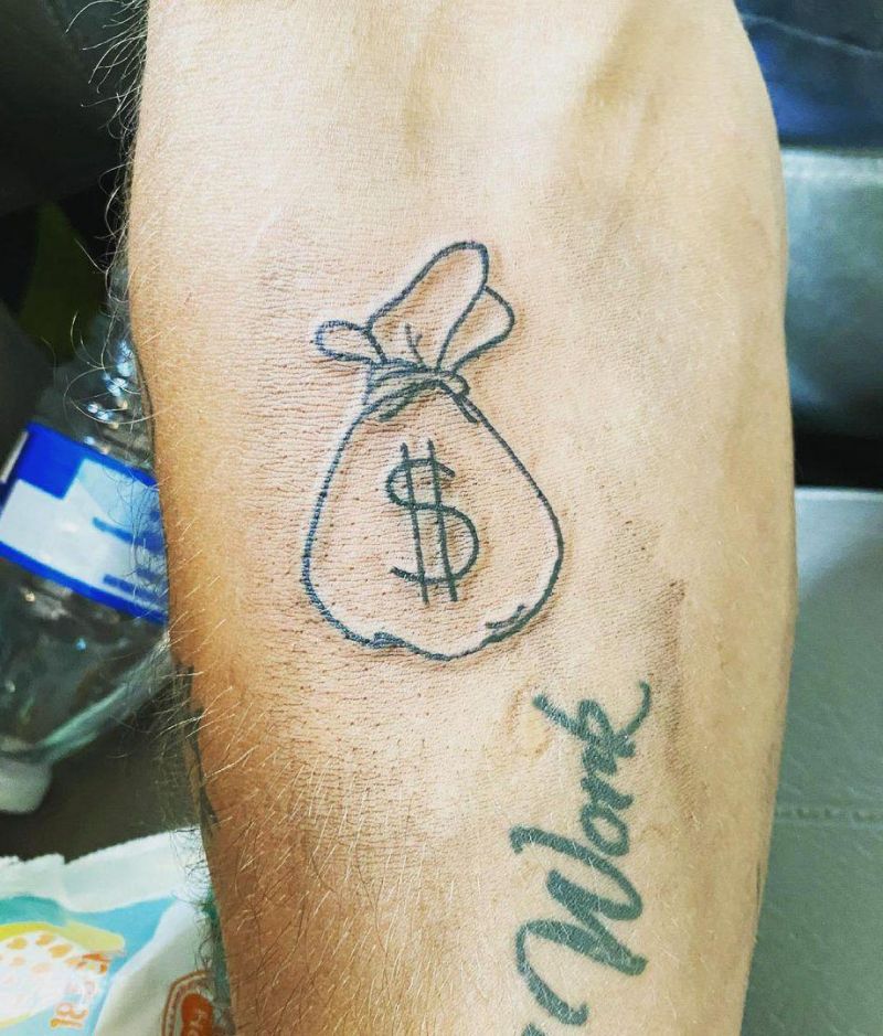 30 Unique Money Bag Tattoos to Inspire You