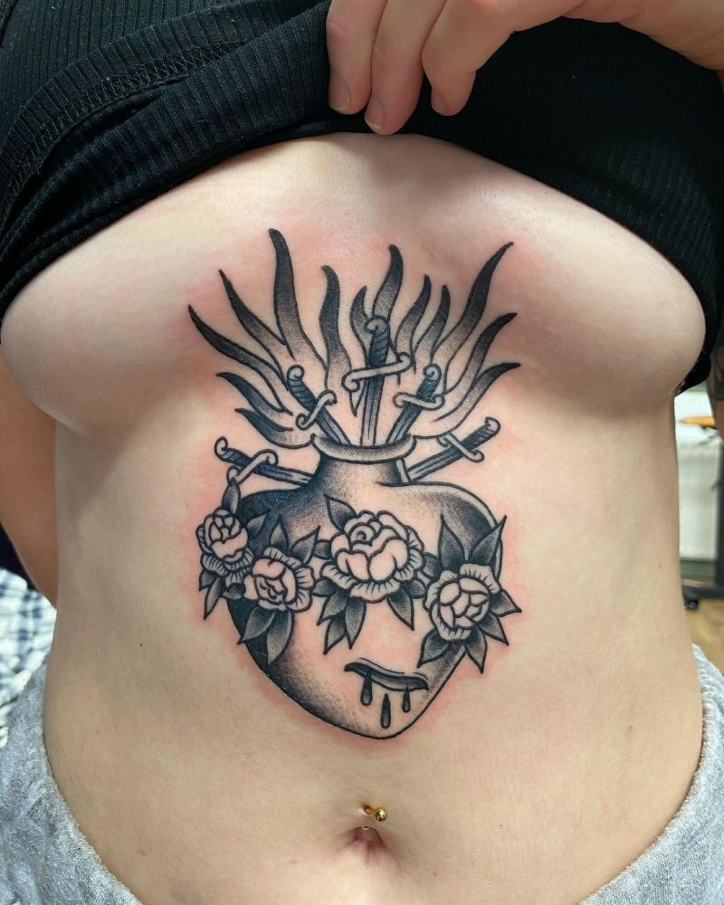 30 Unique Sacred Heart Tattoos for Your Inspiration