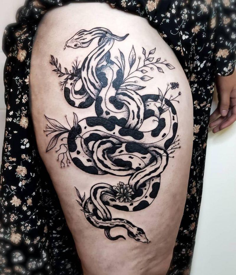 30 Cool Two Snakes Tattoos You Will Love