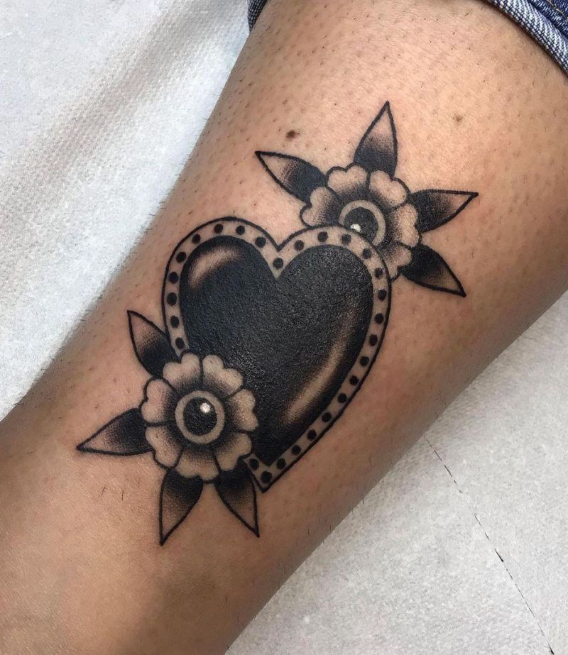 30 Unique Black Heart Tattoos You Can Copy