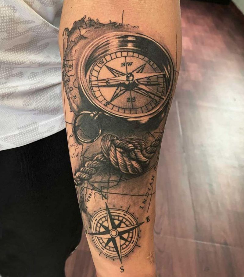 30 Unique Compass Tattoos You Must Try