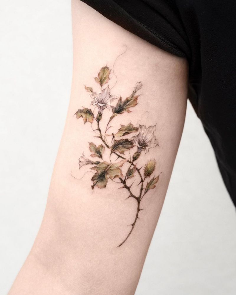 30 Unique Datura Tattoos to Inspire You