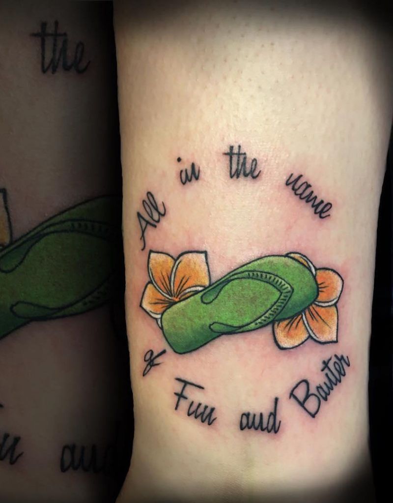 30 Unique Flip Flop Tattoos You Will Love