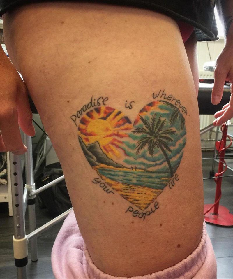 30 Pretty Island Tattoos to Inspire You