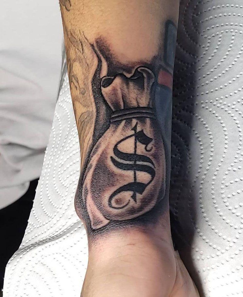 30 Unique Money Bag Tattoos to Inspire You