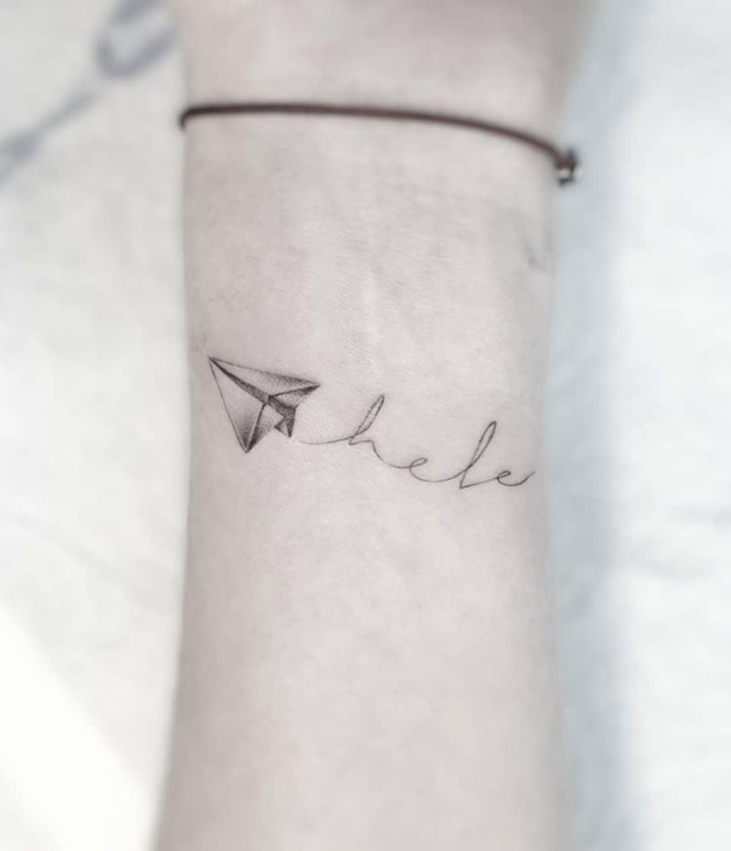 30 Unique Paper Plane Tattoos You Can Copy