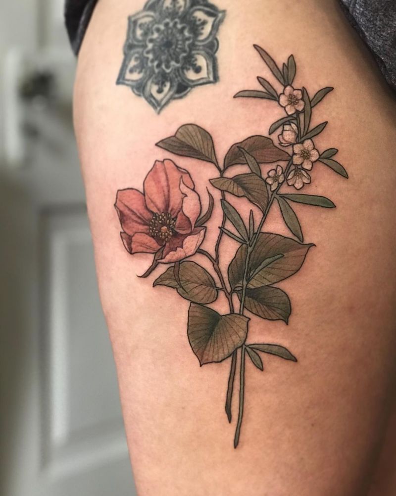 30 Unique Wild Rose Tattoos to Inspire You