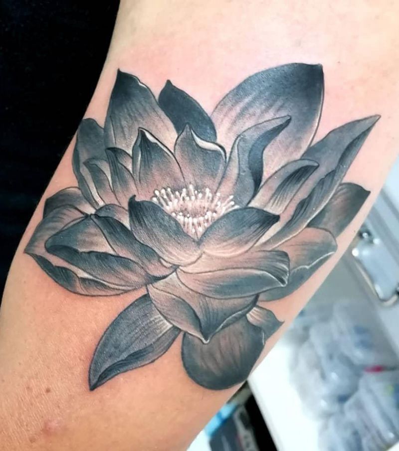 30 Unique Black Lotus Tattoos You Must Love