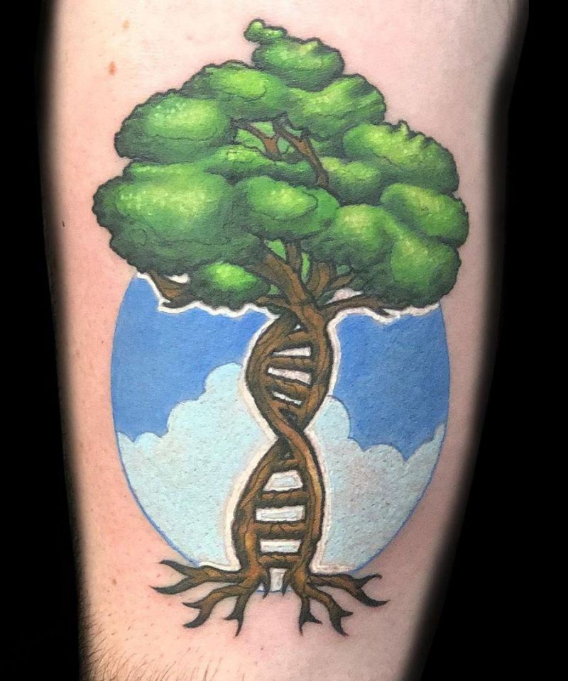 30 Unique DNA Tree Tattoos You Can Copy