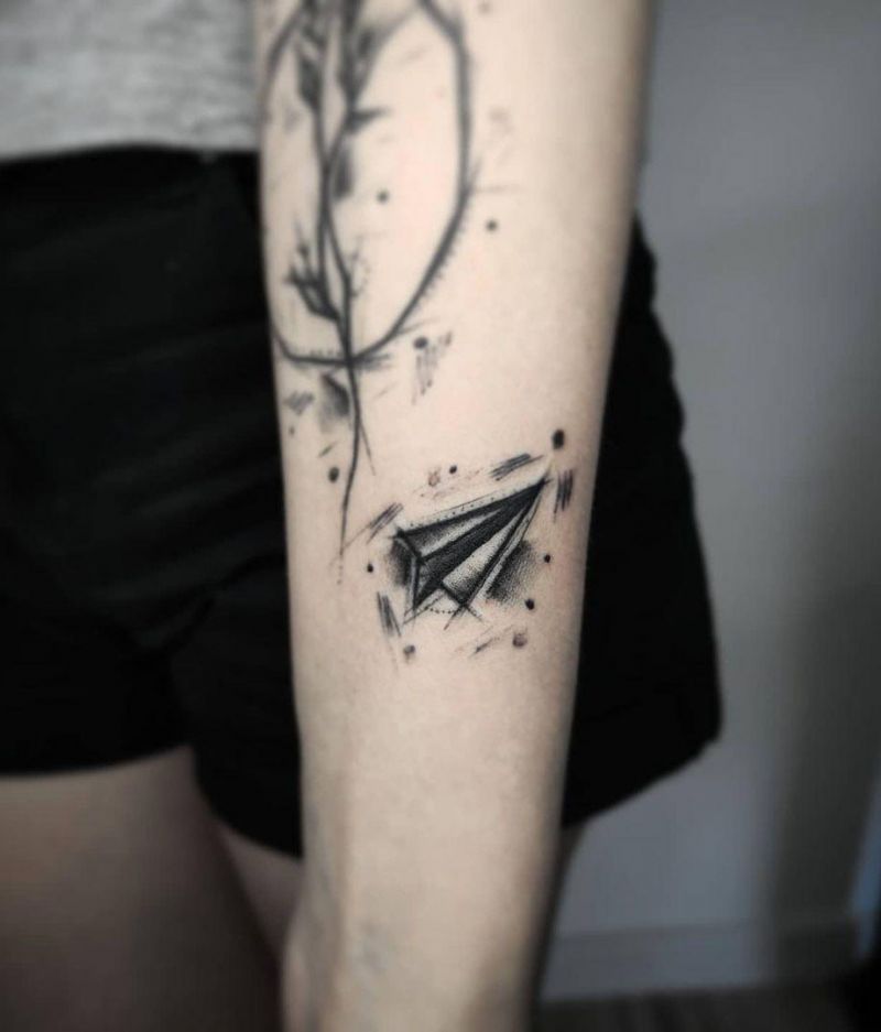 30 Unique Paper Plane Tattoos You Can Copy