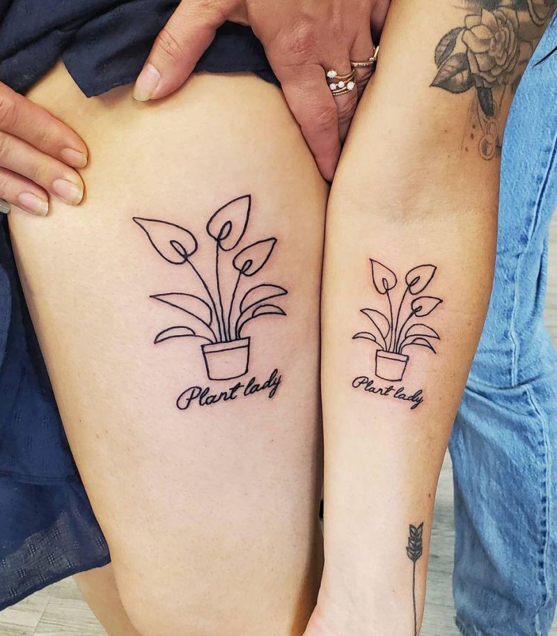 30 Unique Potted Plant Tattoos For Your Next Ink