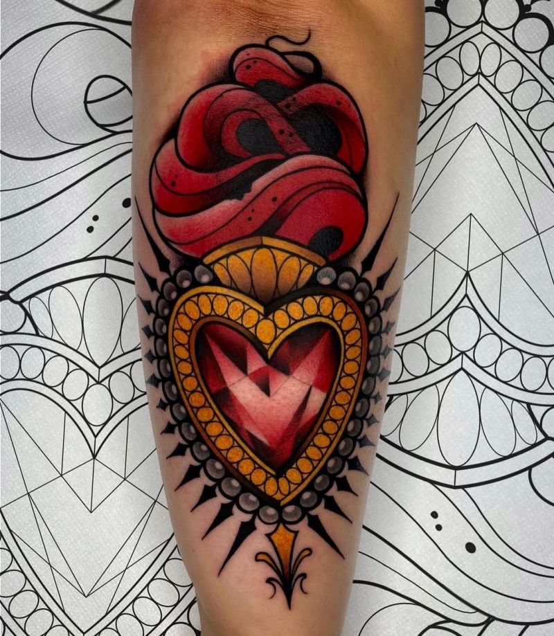 30 Unique Sacred Heart Tattoos for Your Inspiration