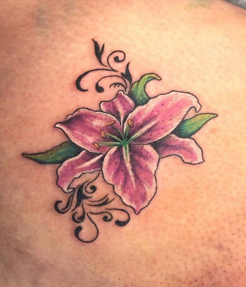 30 Elegant Stargazer Lily Tattoos You Will Love