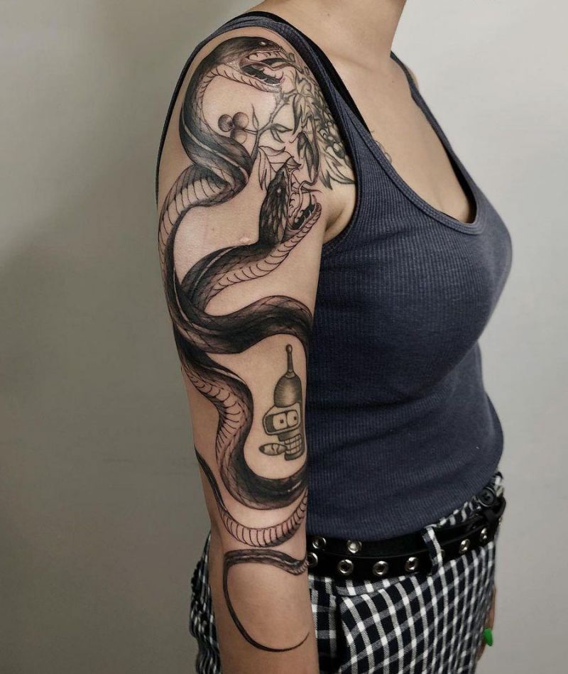 30 Cool Two Snakes Tattoos You Will Love