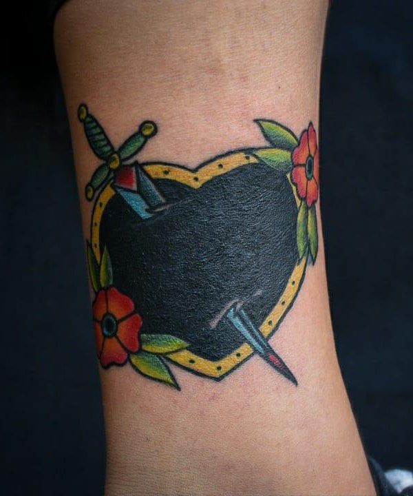 30 Unique Black Heart Tattoos You Can Copy