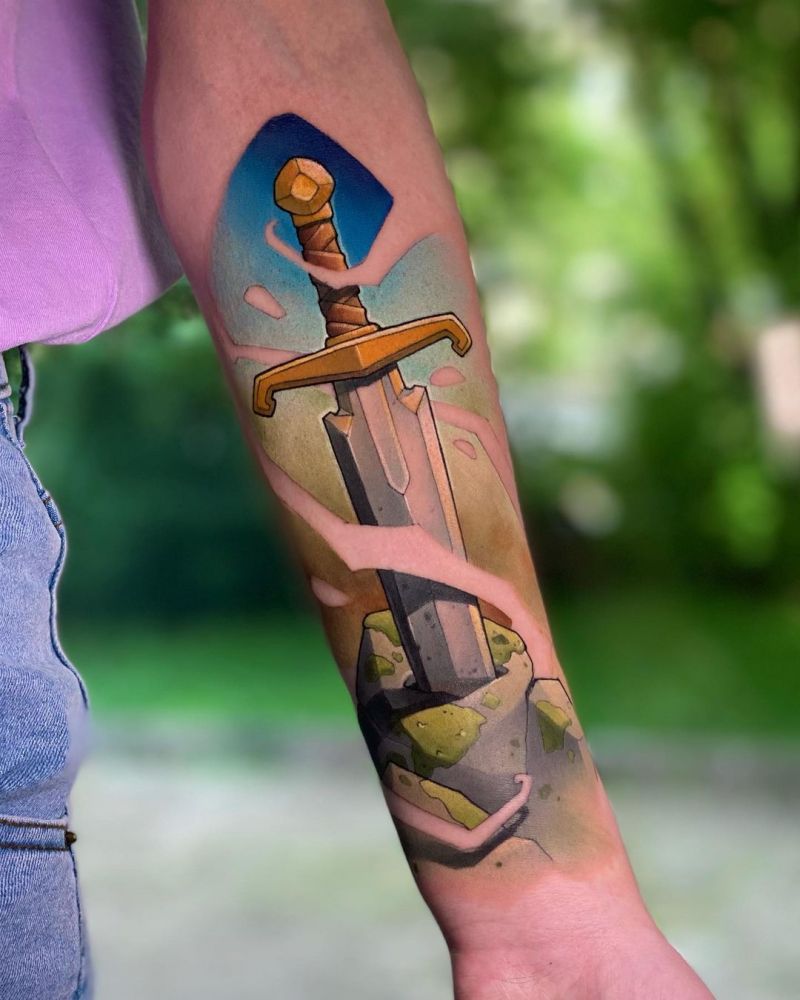 30 Pretty Excalibur Tattoos You Must Try