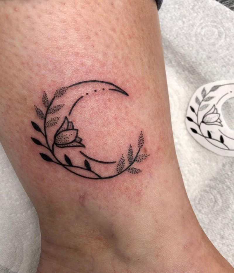 30 Pretty Moon Flower Tattoos You Will Love