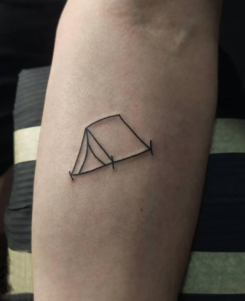 30 Pretty Tent Tattoos You Must Love